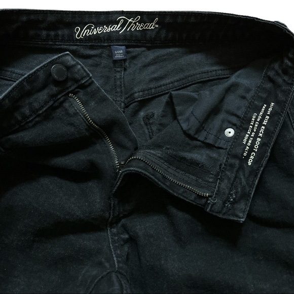 UNIVERSAL THREAD‎ BACK HIGH RISE KICK BOOT CROP JEANS SIZE 6/28R - Picture 9 of 15